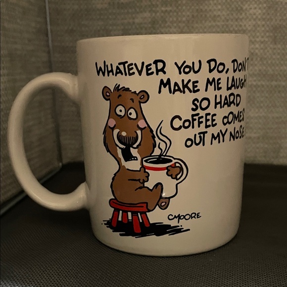 Hallmark Other - Hallmark White Mug with Humorous Cartoon Design